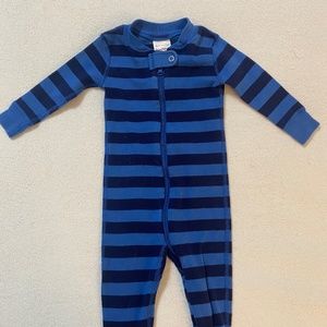 Hanna Anderson Blue Stripe Zip Sleeper